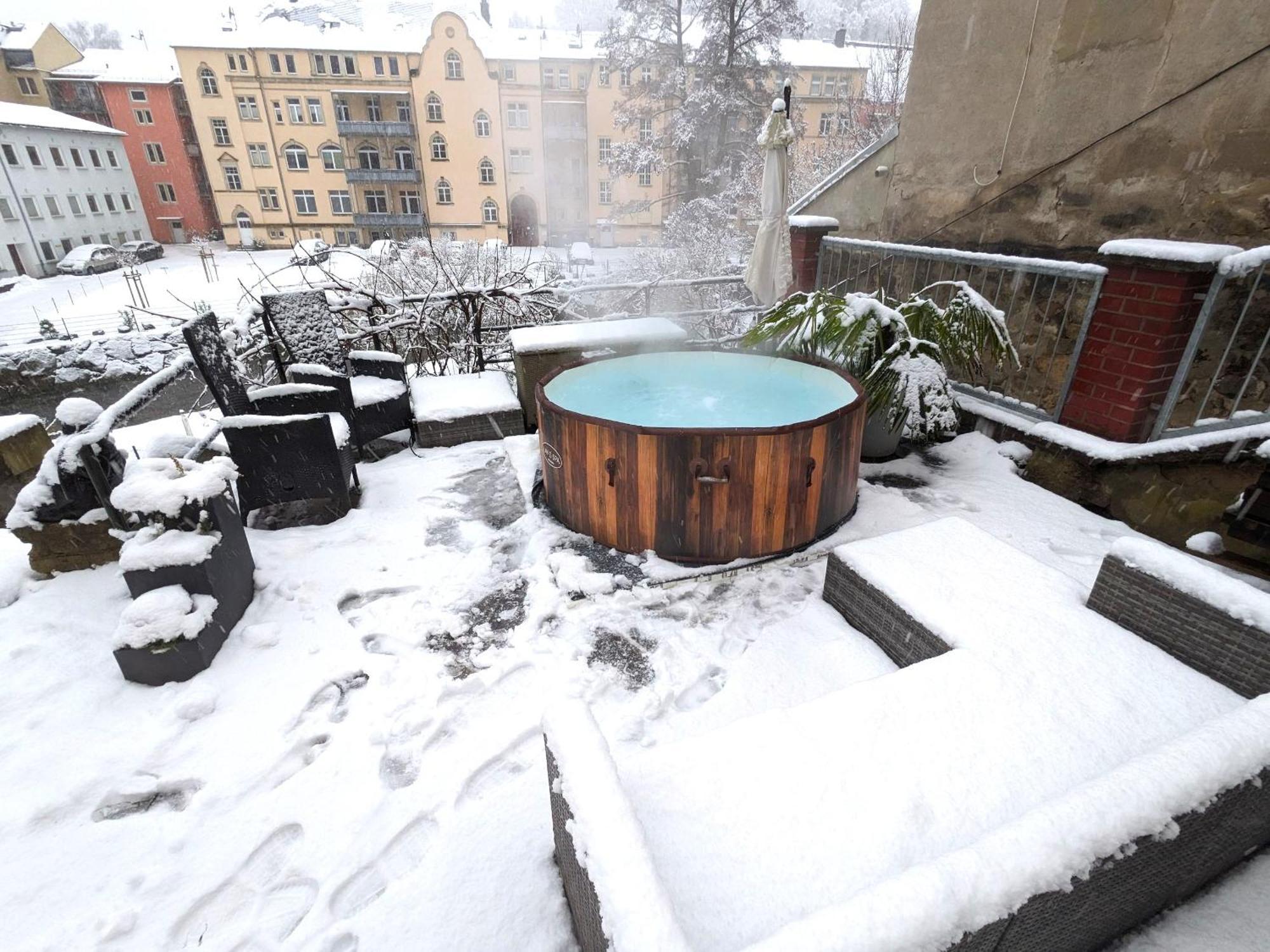 F2 - Urlaubsmagie Sauna, Whirlpool, Pool & Garten 세브니츠 외부 사진
